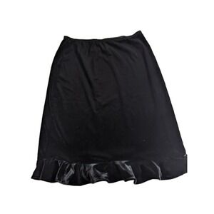 No Boundaries Black Velvet Ruffle Hem Mini Skirt Juniors Medium‎ 7/9 Y2K Goth